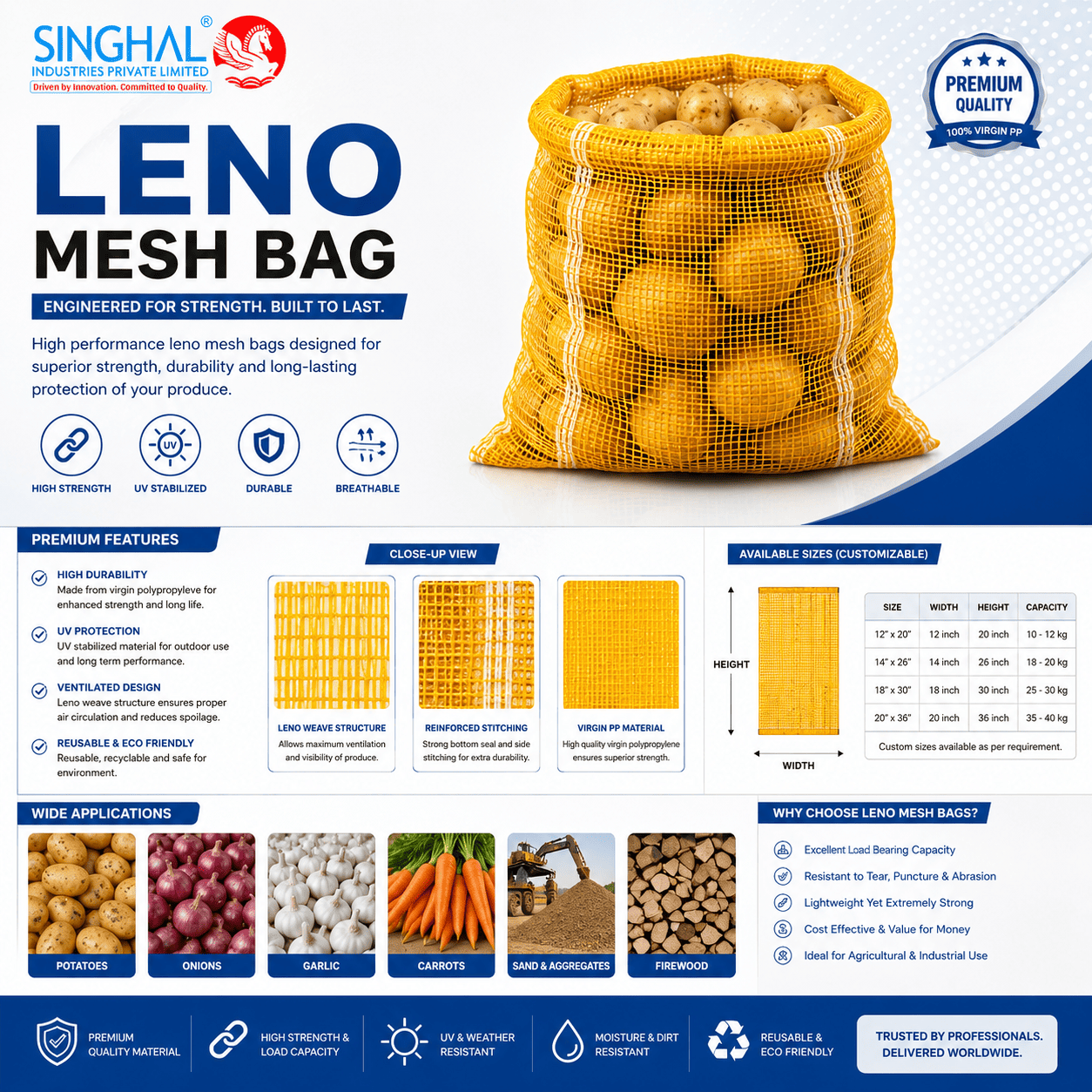 LENO MESH BAG