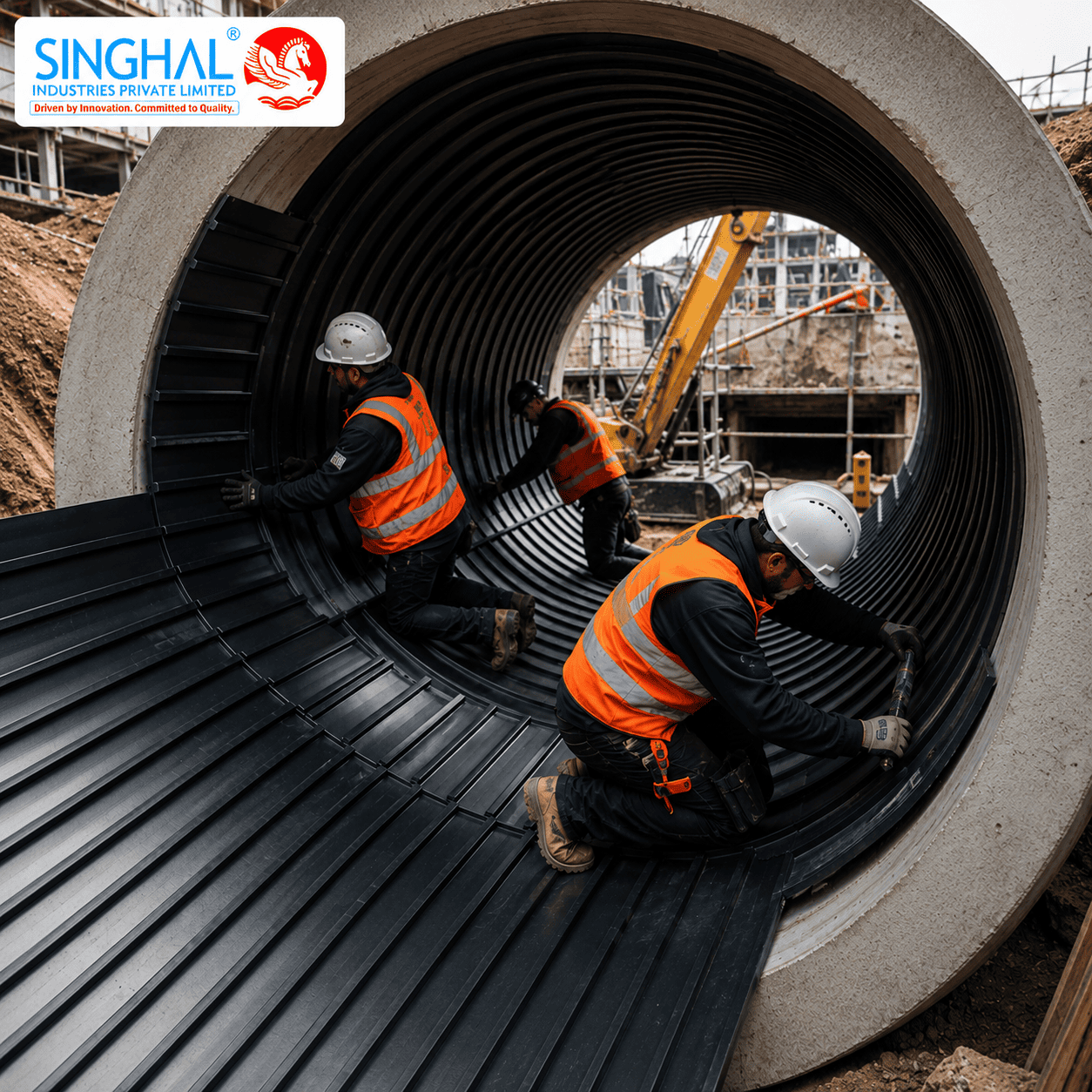 HDPE T Rib Liner Sheets