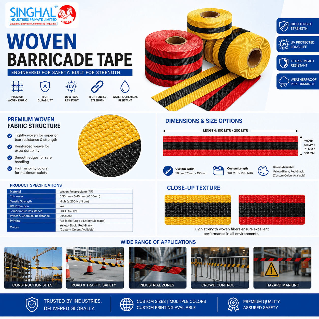 Woven Barricade Tape