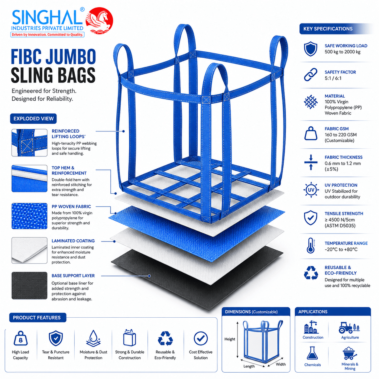 FIBC Jumbo Sling Bags