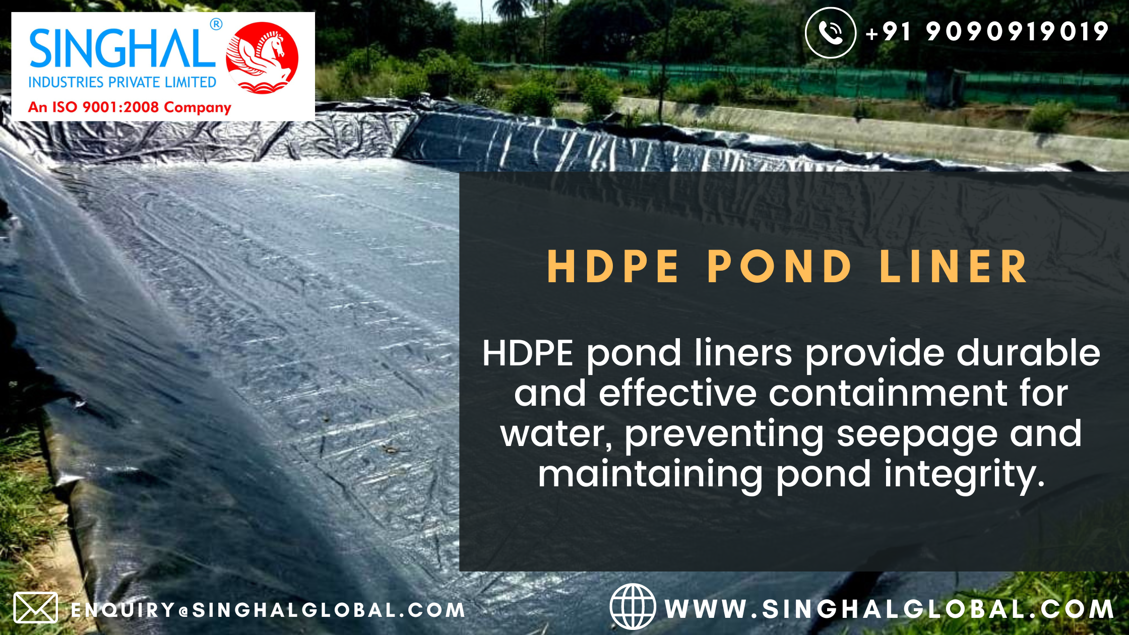 HDPE pond liner