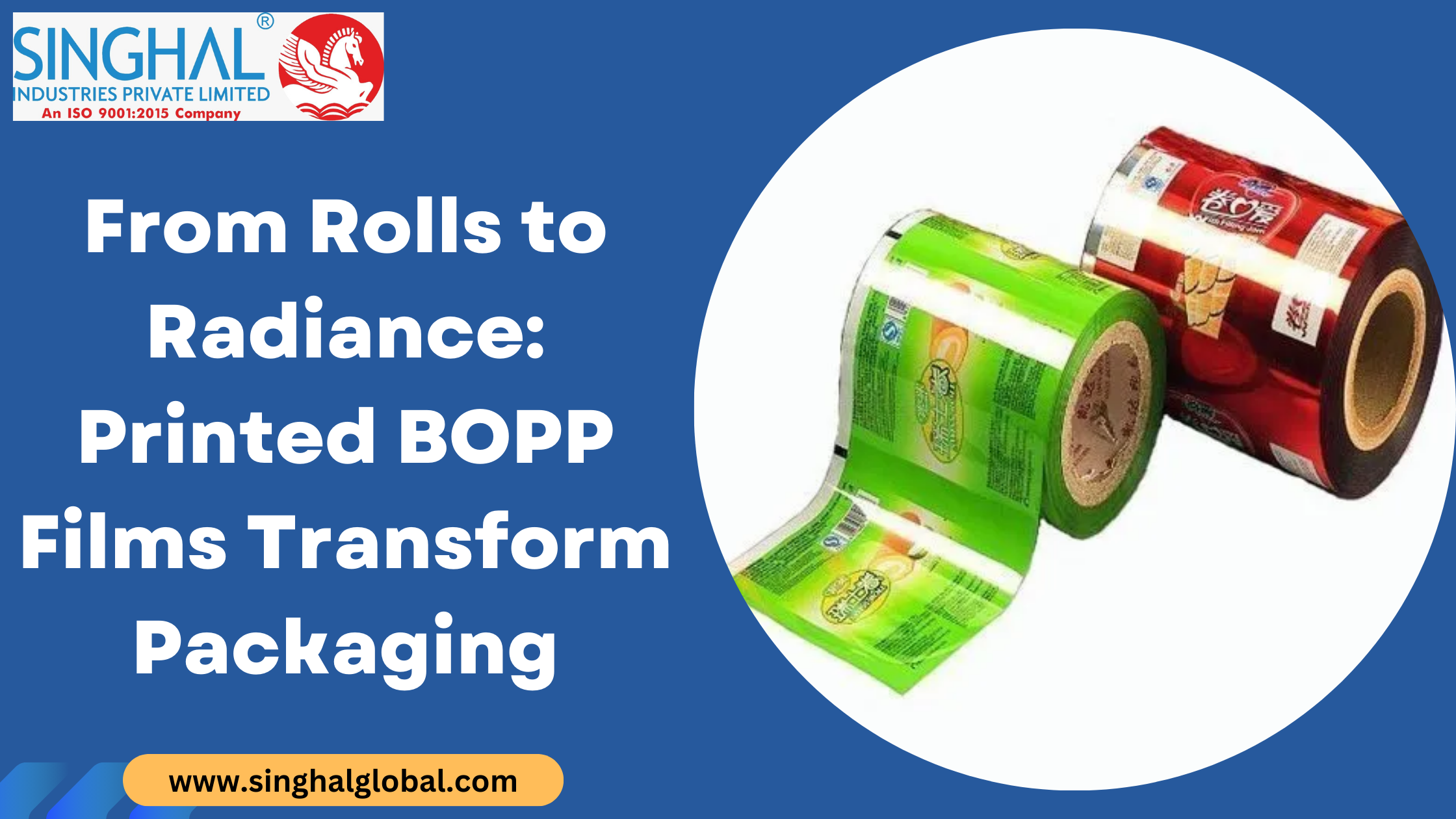 Printed BOPP film for packaging