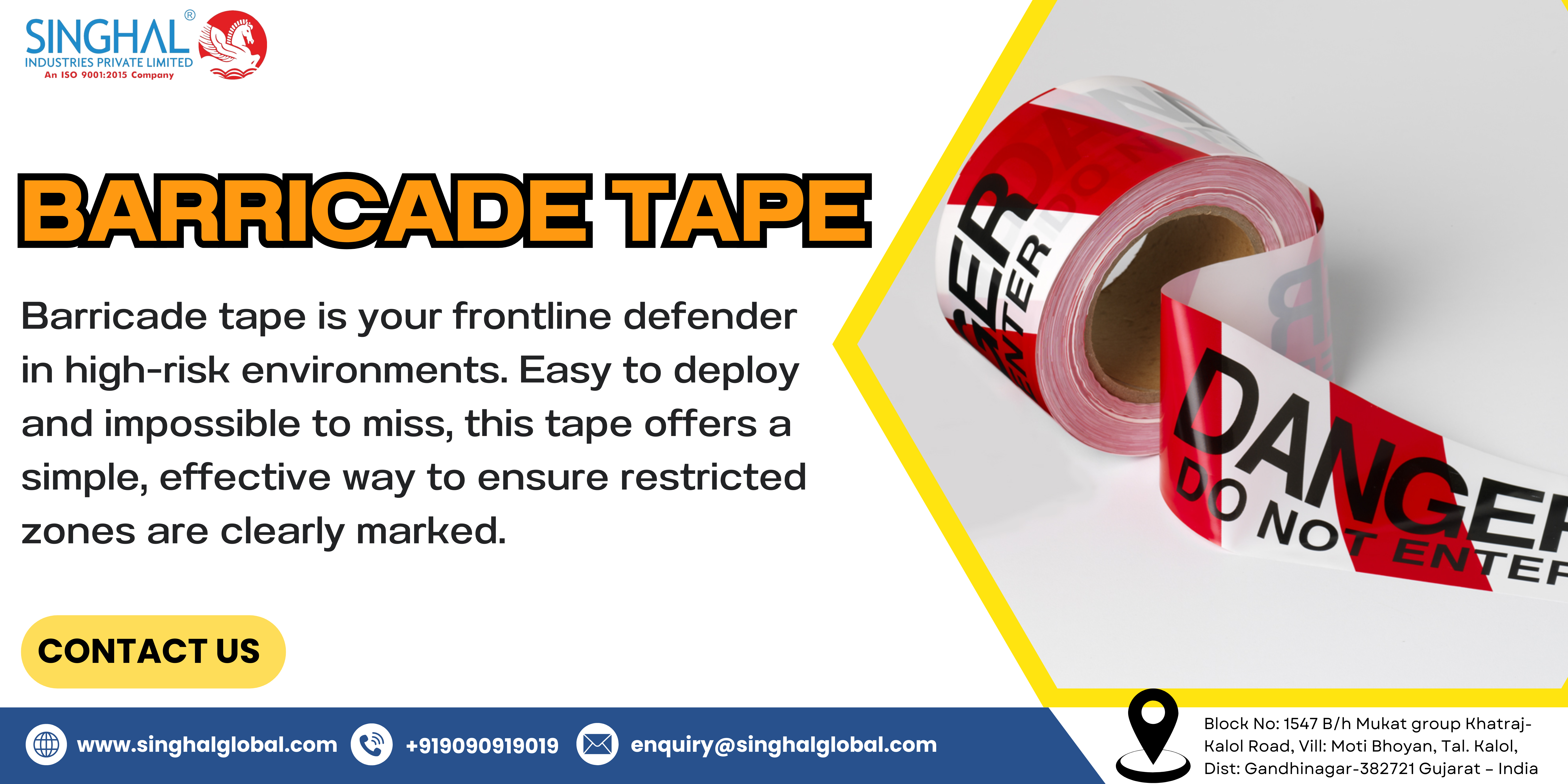 Crime scene barricade tape