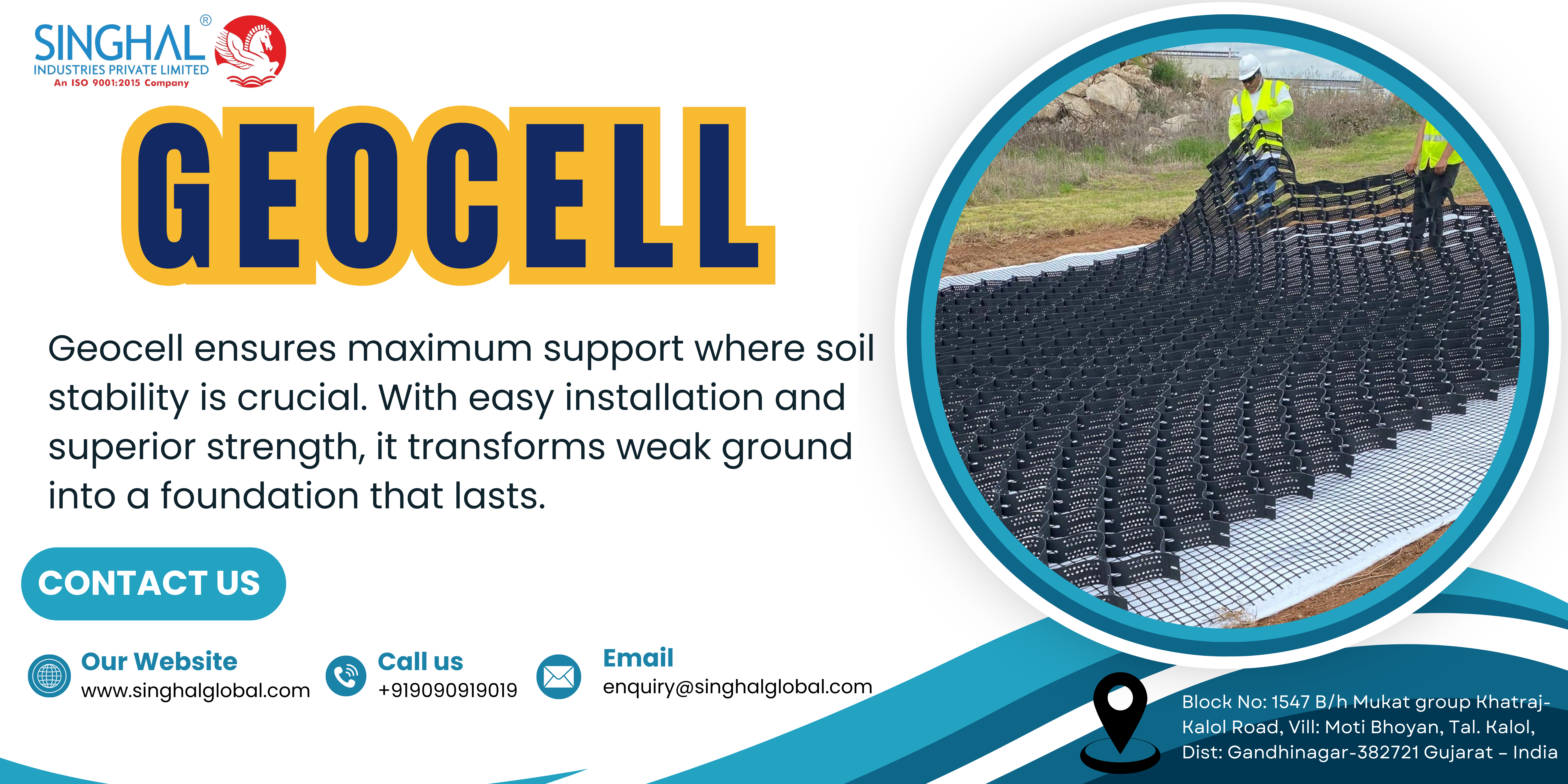 Geocell road construction in India