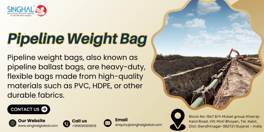 Geotextile pipeline bag weight