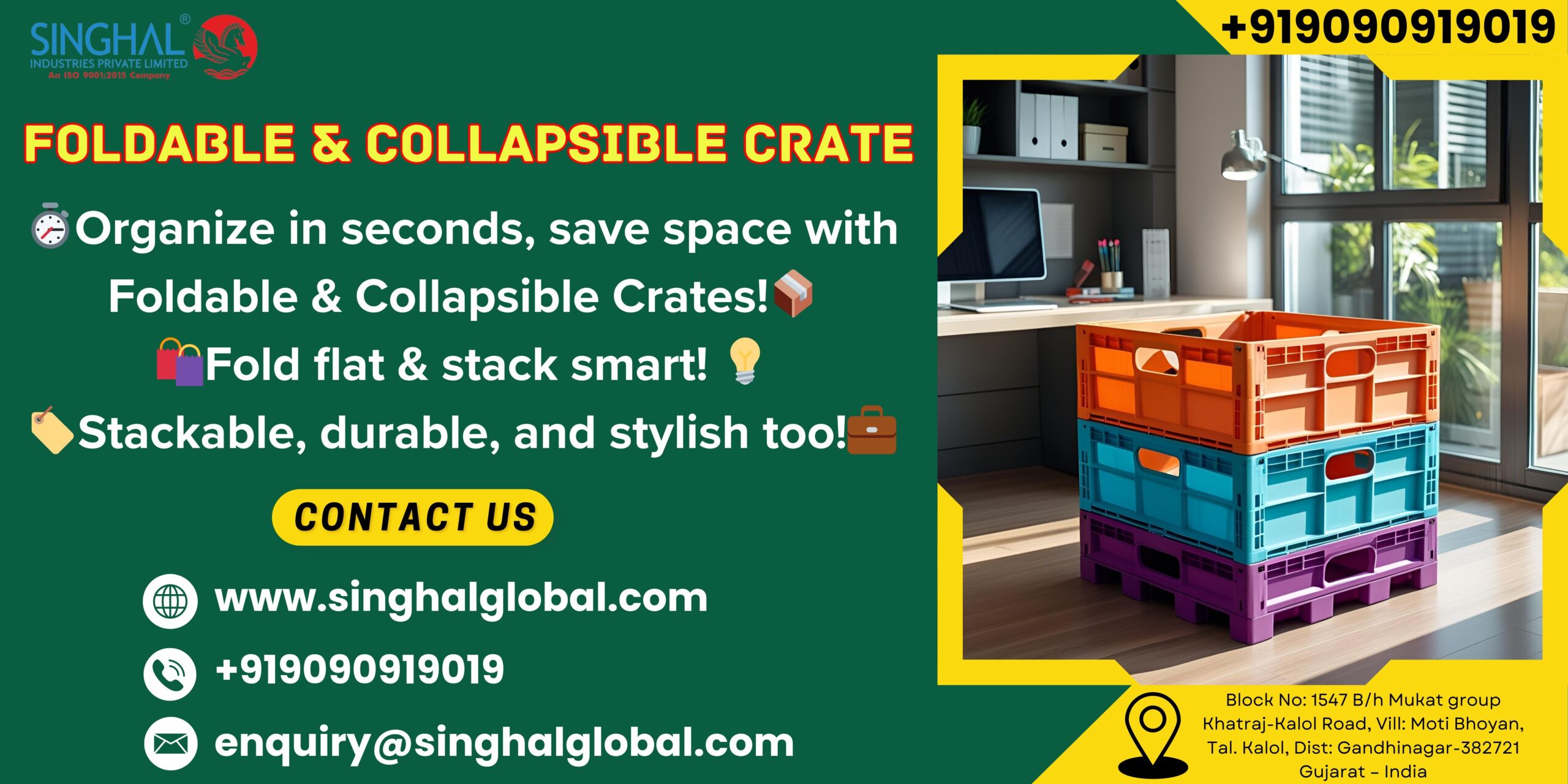 Foldable crate suppliers in Delhi