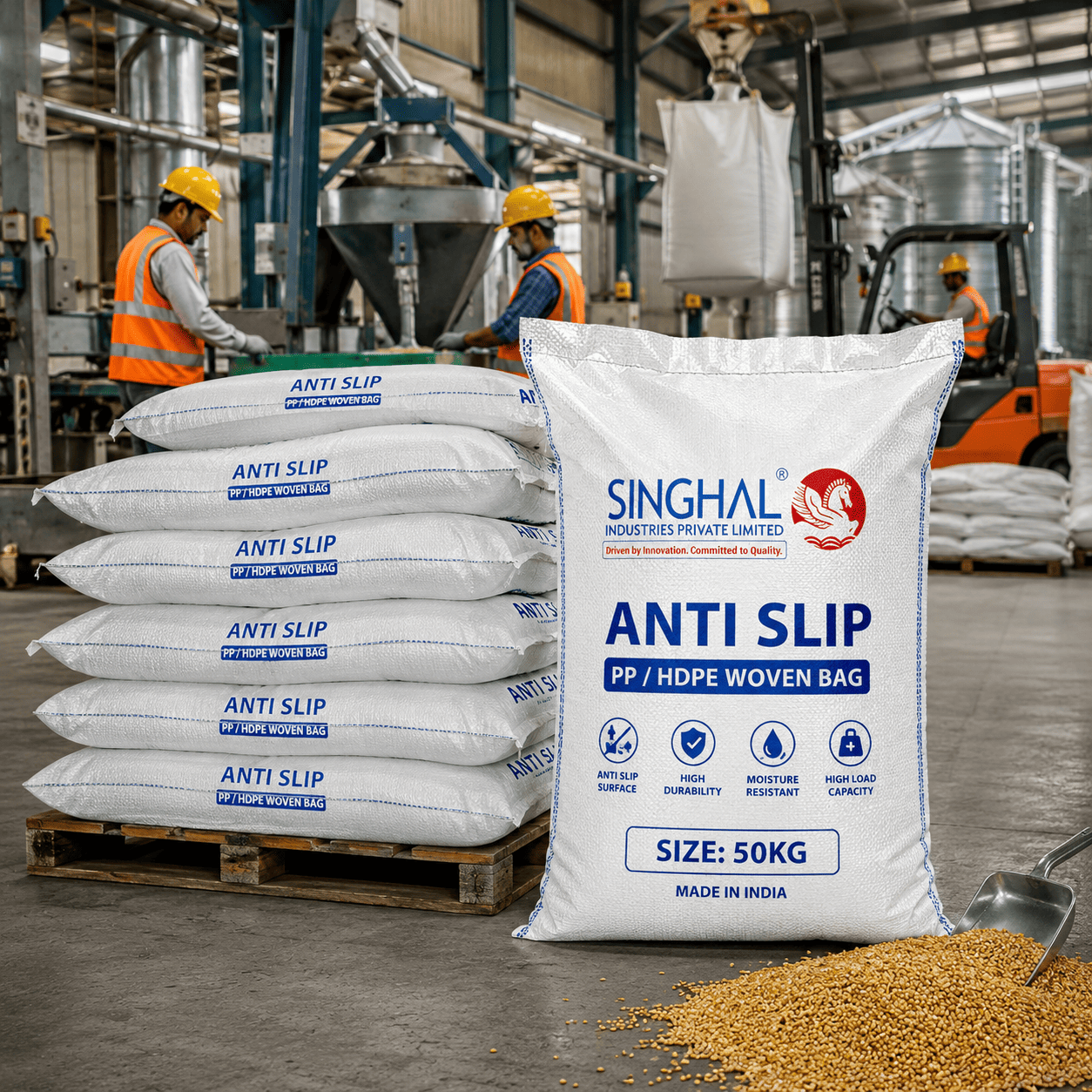 PP HDPE Woven Anti Slip Bag