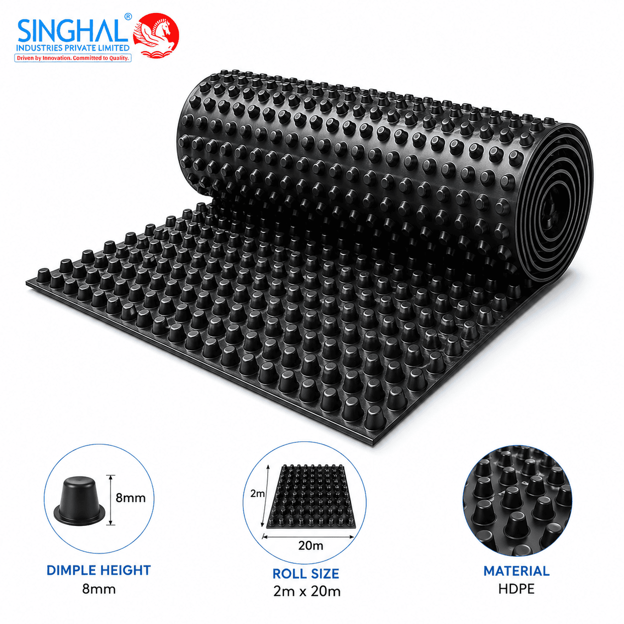 HDPE Dimple Drainage Board