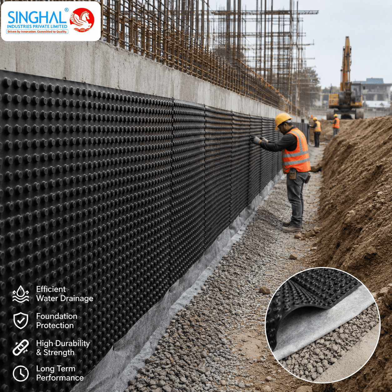 HDPE Dimple Drainage Board