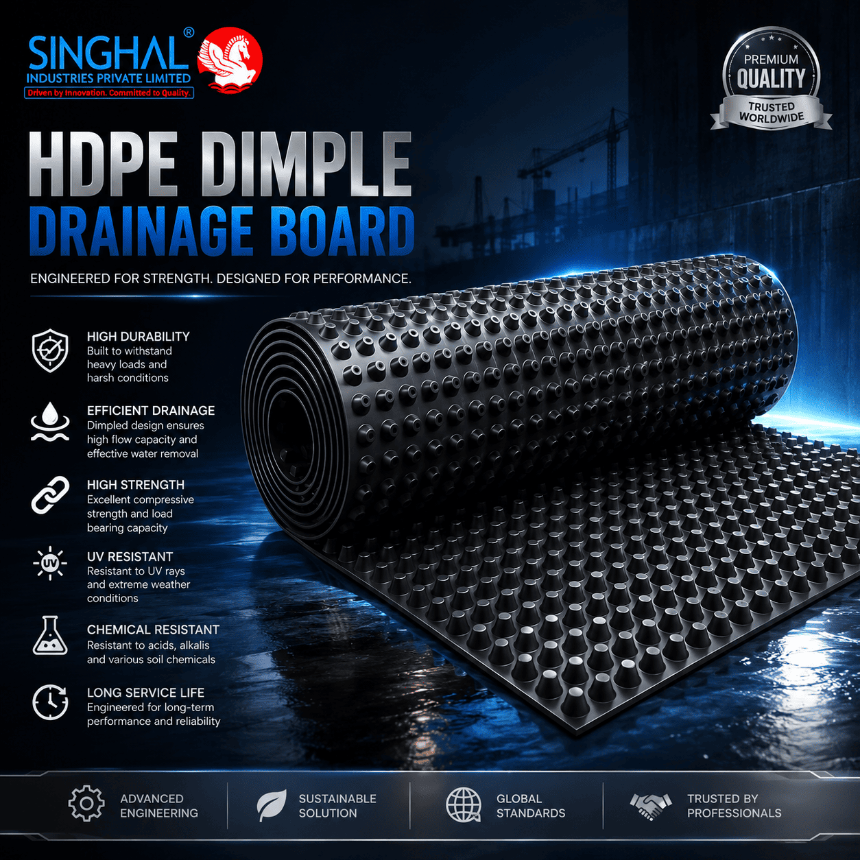 HDPE Dimple Drainage Board