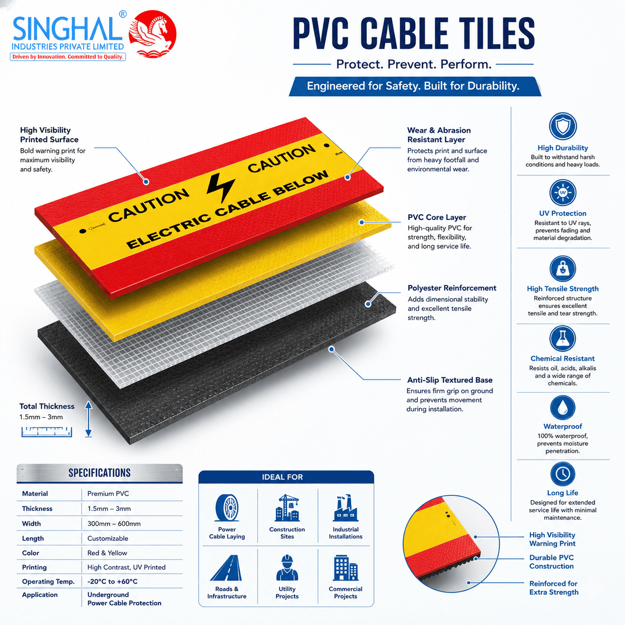 PVC Cable Tiles