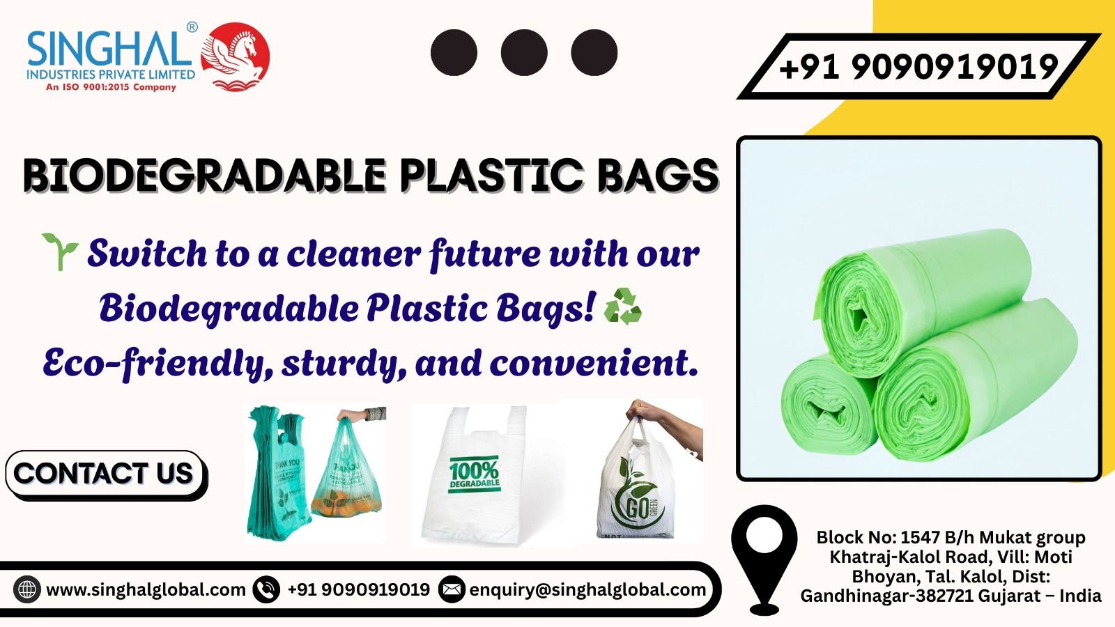 Biodegradable plastic bags