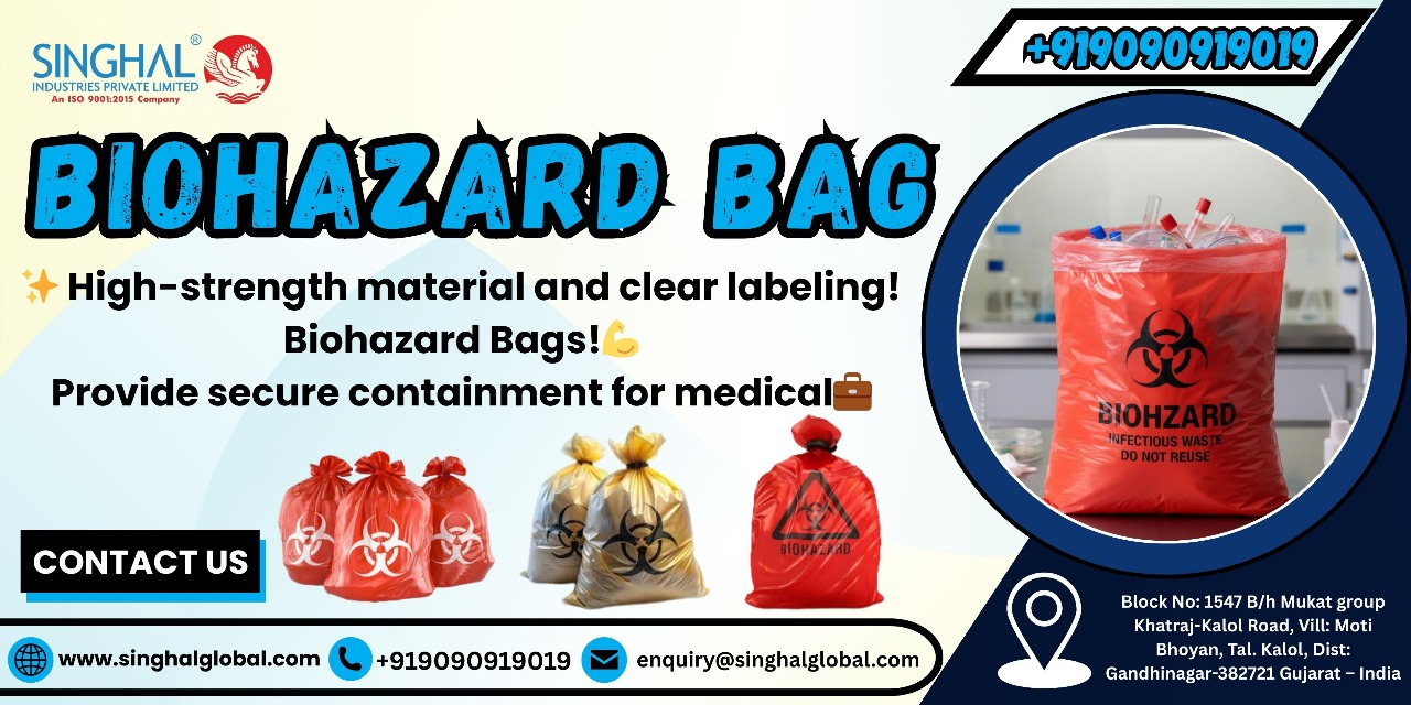 Biohazard plastic bags