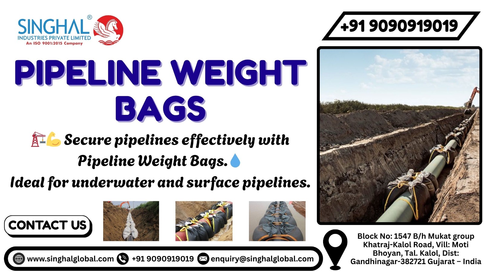 Pipeline Weight Bags