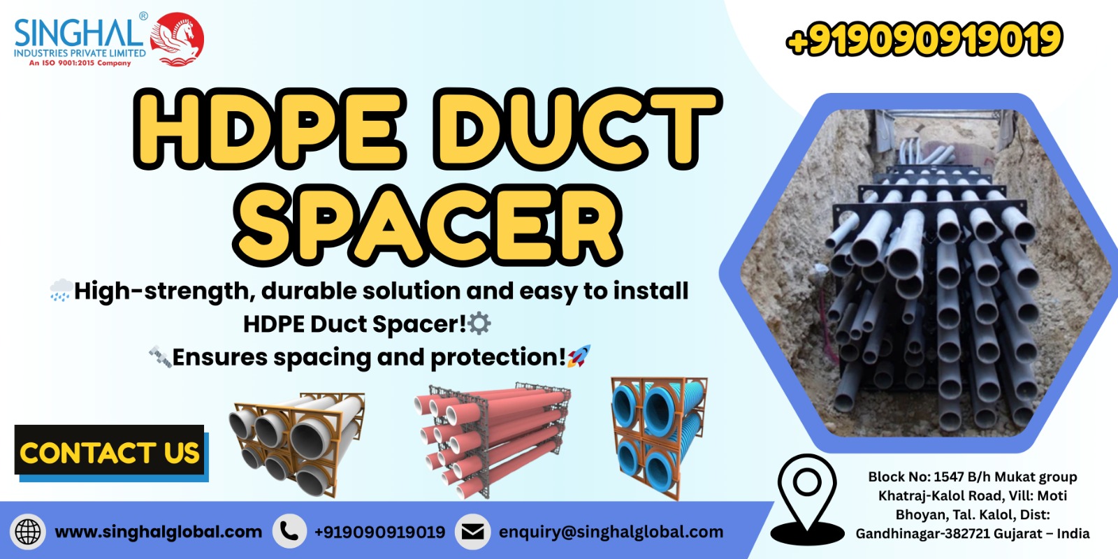 HDPE duct spacers