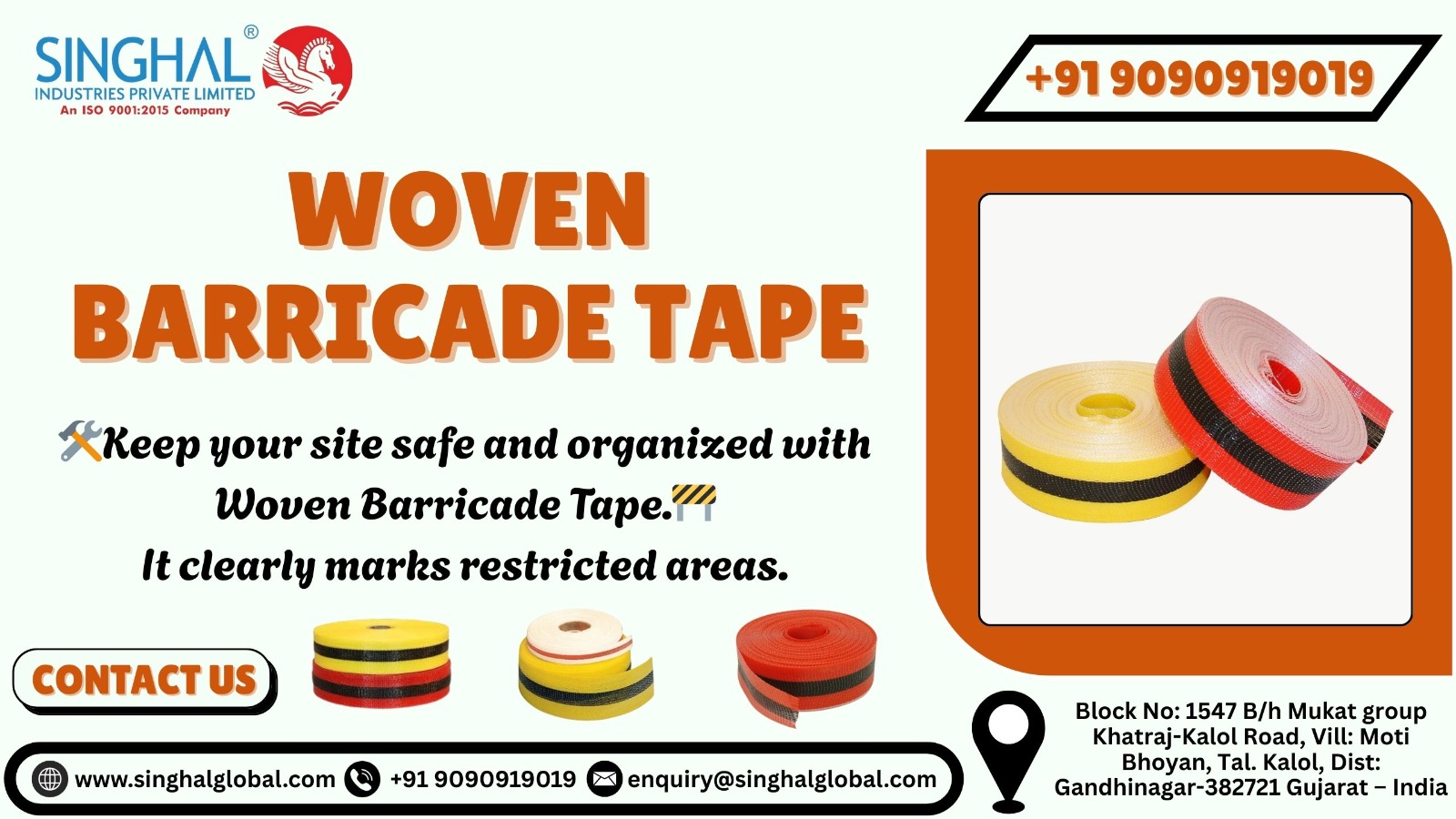 Woven barricade tape