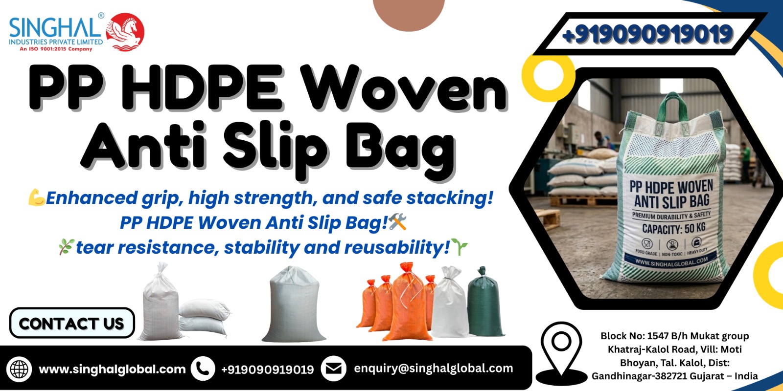 PP HDPE Woven Anti-Slip Bag